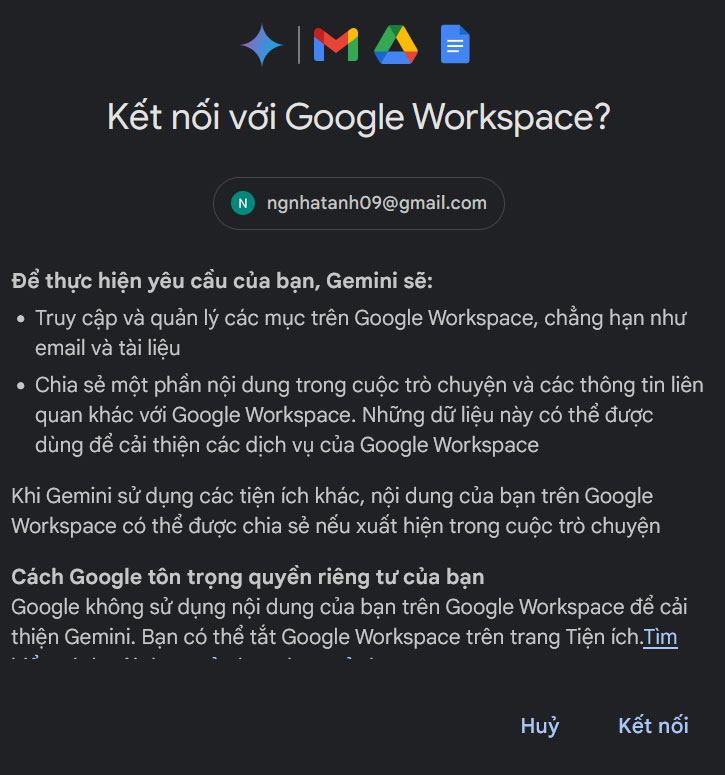 Cách sử dụng các tiện ích tích hợp với Gemini của Google 3