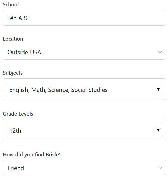 Cách đăng ký tài khoản Briskteaching AI làm 20 trang Slide miễn phí 5