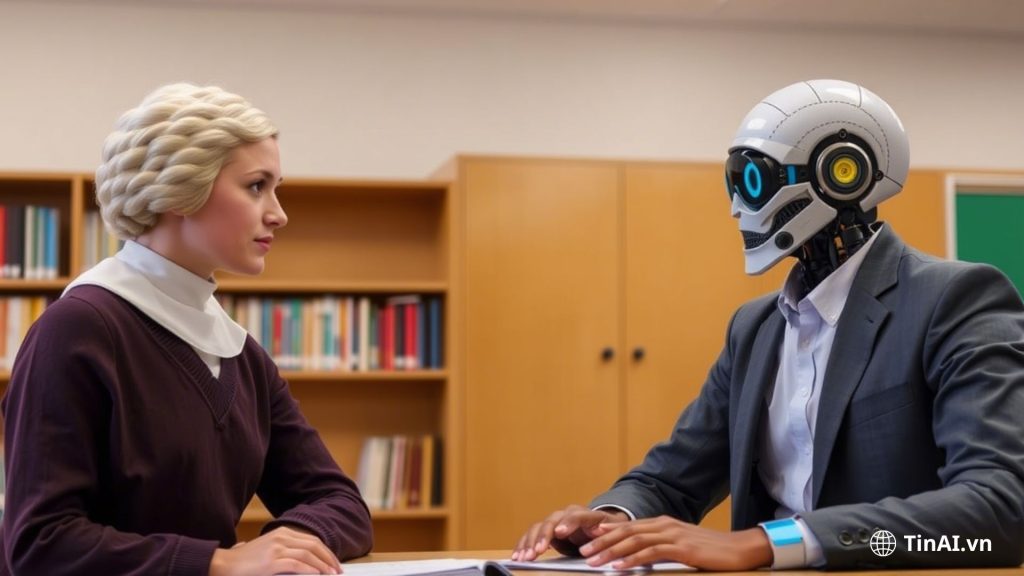 Học sinh trung học tương tác với chatbot AI Character.AI nhân vật lịch sử
